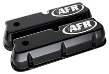 Air Flow Research 6715 - SBF Tall Alum Valve Cvr Black w/AFR Logo