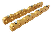 Air Flow Research 6200 - Rocker Arm Stud Girdle - Standard - Aluminum - Gold Anodized - AFR Eliminator Heads - Small Block Chevy - Pair