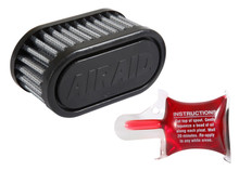 Airaid 771-481 - Rubber Top 1in ID - Push On 4in x 2in Oval OD 2in Tall Breather Filter