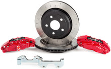 Alcon BKR5059D12 - 2007+ Jeep JK-JL 330x22mm Rotors 4-Piston Calipers Rear Brake Kit (Includes Brake Lines) - Red