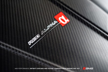 AMS ALP.28.06.0001-1 - Performance Infiniti Q50 / Q60 Red Alpha Matte Carbon Engine Cover