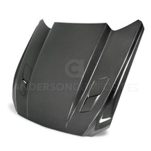Anderson Composites AC-HD15FDMU-CJ-DS - 15-17 Ford Mustang (Excl. GT350/GT350R) Double Sided Carbon Fiber Cowl Hood