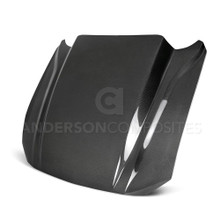 Anderson Composites AC-HD18FDMU-CJ-DS - 2018 Ford Mustang Double Sided Type-CJ 4in Carbon Fiber Cowl Hood