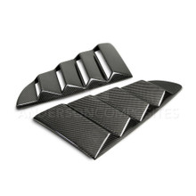 Anderson Composites AC-WL15FDMU-V - 2015-2017 Ford Mustang Type-V Style Window Louvers - Vented