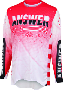 Answer 447221 - A22.5 Elite Rev Jersey White/Red Youth - Small