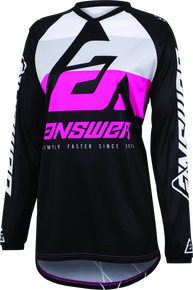 Answer 447549 - 23 Syncron CC Jersey Black/White/Rhodamine Youth - Medium