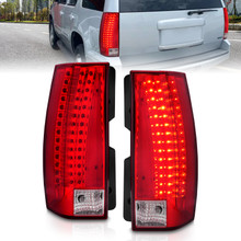 Anzo 311190 - 2007-2014 Chevrolet Suburban LED Taillights Red/Clear - Escalade Look