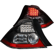 Anzo 321035 - 2004-2005 Honda Civic LED Taillights Black