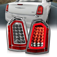 Anzo 321344 - 11-14 Chrysler 300 LED Taillights Chrome w/ Sequential