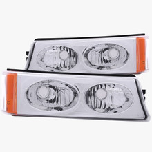 Anzo 511035 - 2003-2006 Chevrolet Silverado 1500 Euro Parking Lights Crystal