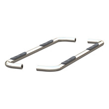 ARIES 204053-2 - 3" Round Polished Stainless Side Bars, Select Chevy Silverado, GMC Sierra 1500