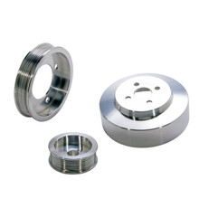BBK 1554 - 94-95 Mustang 5.0 Underdrive Pulley Kit - Lightweight CNC Billet Aluminum (3pc)