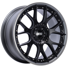 BBS CH653BPPO - CH-RII 20x9 5x120 ET25 Satin Black Center Platinum Lip SS Rim Prot Wheel -82mm PFS/Clip Req