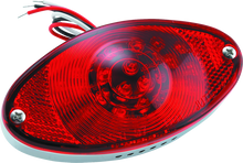 Bikers Choice 489649 - Chrome LED Cateye Taillight Red Lens DOT Universal