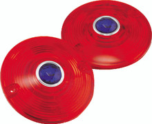Bikers Choice 491262 - 86-17 FLH FLT FLST Red Turn Signal Lens With Blue Dot Pr