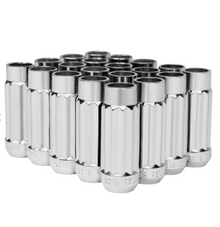 BLOX Racing BXAC-00145-NEO - Racing 12-Sided P17 Tuner Lug Nuts 12x1.25 - NEO Chrome Steel - Set of 20