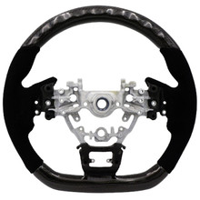 BLOX Racing BXSW-50020-B - Racing 22+ Subaru Carbon/Alcantara Steering Wheel Black Stitching