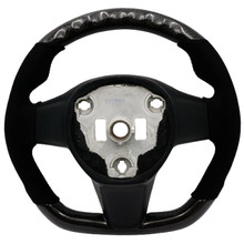 BLOX Racing BXSW-60010-B - Racing Tesla Model 3 and Y Carbon/Alcantara Steering Wheel Black Stitching