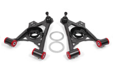 BMR AA043H - 94-04 Mustang Lower Non-Adj. A-Arms (Poly) w/ Tall Ball Joint / Spring Pocket - Black Hammertone