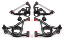 BMR AA030H - 78-87 G-Body Upper And Lower A-Arm Kit - Black Hammertone