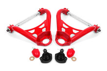 BMR AA017R - 64-72 A-Body Upper Non-Adj. A-Arms w/ Stock Spindles (Polyurethane) - Red