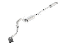 Borla 140617BC - 15-17 Ford F-150 2.7/3.5L V6 / 5.0 V8 2/4WD Black Chrome Angle-Cut Side Exit Catback Exhaust