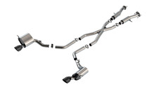 Borla 140633CB - 15-21 Jeep Grand Cherokee SRT 6.4L V8 AWD ATAK Cat-Back Exhaust System - Black Tips T-304SS