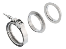 Borla 18009 - Universal 3in Stainless Steel 3pc V-Band Clamp w/ Male and Female Flanges