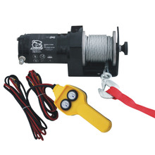 Bulldog Winch 15008 - 2,500 LB ATV Winch 50 Ft Synthetic Rope W/Mini Rocker Switch Mounting Channel Roller Fairlead