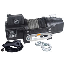 Bulldog Winch 10060 - 18,500lb Heavy-Duty Winch with 80ft Synthetic Rope
