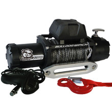 Bulldog Winch 10046 - 12,00 LB Winch 100 Ft Synthetic Rope 6.0hp Series Wound Motor Roller Fairlead