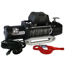 Bulldog Winch 10044 - 8,000 LB Winch 100 Ft Synthetic Rope W/5.2hp Series Wound Motor Roller Fairlead