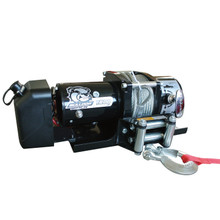 Bulldog Winch 10031 - 7,800 LB Trailer Winch 47.5 Foot Wire Rope Roller Fairlead Mount Plate Low Profile
