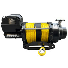 Bulldog Winch 10064 - 15000 LB Winch Premium Series Wound Motor HD Synthetic Rope