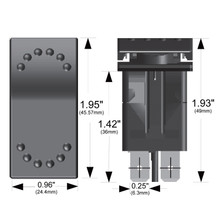 Bulldog Winch 20285 - Rocker Switch - Momentary On/Off 4-Pin Black