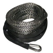 Bulldog Winch 20124 - Synthetic Winch Rope 9.5mm x 75 Ft W/10 Ft Abrasion Sleeve
