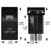 Bulldog Winch 20260 - Rocker Switch On/Off 5 Pin LED Light Bar White