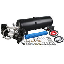 Bulldog Winch 41007-5 - On Board Air Compressor Kit Twin Head 4.2 CFM With 5 Gal Tank In-Cab Gauge and Switch