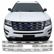 Coast To Coast IWCGI139 - Grille Insert Overlay Wide Oval 4 Pc Chrome ABS