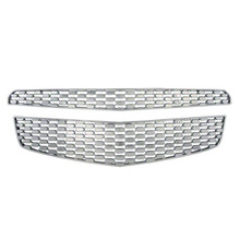 Coast To Coast IWCGI82 - Grille Insert Overlay Honeycomb 2 Pc Chrome ABS