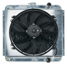 Cold Case Radiators FOM561K - 67-70 Mustang 289/302 Fair Coug Gal Aluminum Performance Radiator And 16 Inch Fan Kit 20 Inch MT