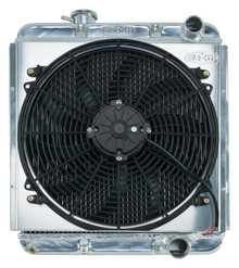 Cold Case Radiators FOM564K - 65-66 Ford Mustang 289 Aluminum Performance Radiator And 16 Inch Fan Kit AT