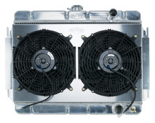 Cold Case Radiators CHE541K - 64-65 Chevelle / El Camino Aluminum Radiator And Dual 12 Inch Fan Kit MT