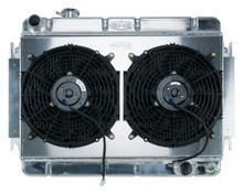 Cold Case Radiators CHE542K - 66-67 Chevelle / El Camino Aluminum Radiator And Dual 12 Inch Fan Kit MT