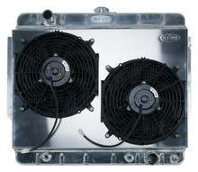 Cold Case Radiators CHI566AK - 66-68 Impala Aluminum Radiator and Dual 12 Inch Fan Kit Stamped