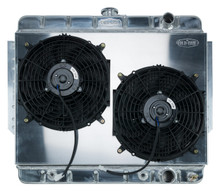 Cold Case Radiators CHI565AK - 61-65 Impala Aluminum Radiator and Dual 12 Inch Fan Kit Stamped