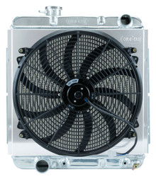 Cold Case Radiators FOM564A-5K - Mustang Aluminum Radiator and 16 Inch Fan Kit 64-66 Mustang 5.0 Auto