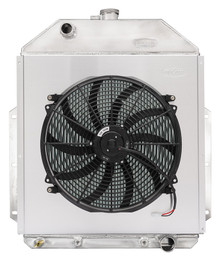 Cold Case Radiators FOT573AK - 48-52 Ford Truck Aluminum Performance Radiator Chevy Engine And 16 Fan Kit