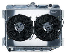 Cold Case Radiators MOP754K - 70-74 E Body Challenger Aluminum Performance Radiator And 12 Inch Dual Fan Kit MT 17x26 Inch