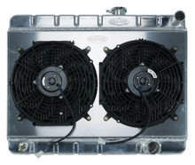 Cold Case Radiators GPG19K - 65 GTO Tri-Power Aluminum Radiator And 12 Inch Dual Fan Kit W/O AC MT